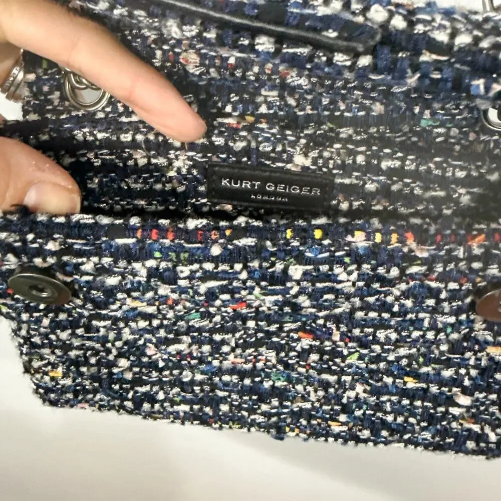 Kurt Geiger London Mini Kensington Tweed Crossbody Bag NWOT